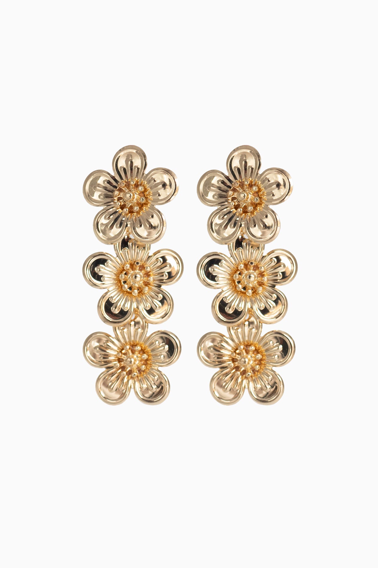 Pendientes Flores Trío