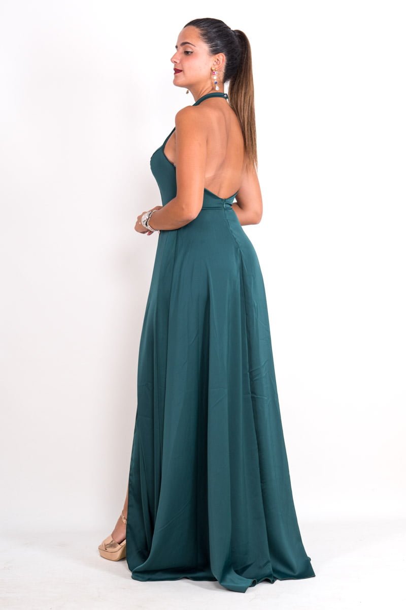 Vestido Raso Halter