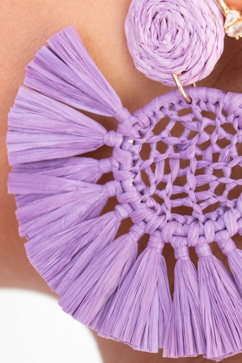 Pendientes Abanico Lila