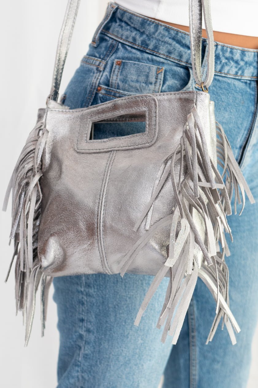 Bolso Flecos Metalizado