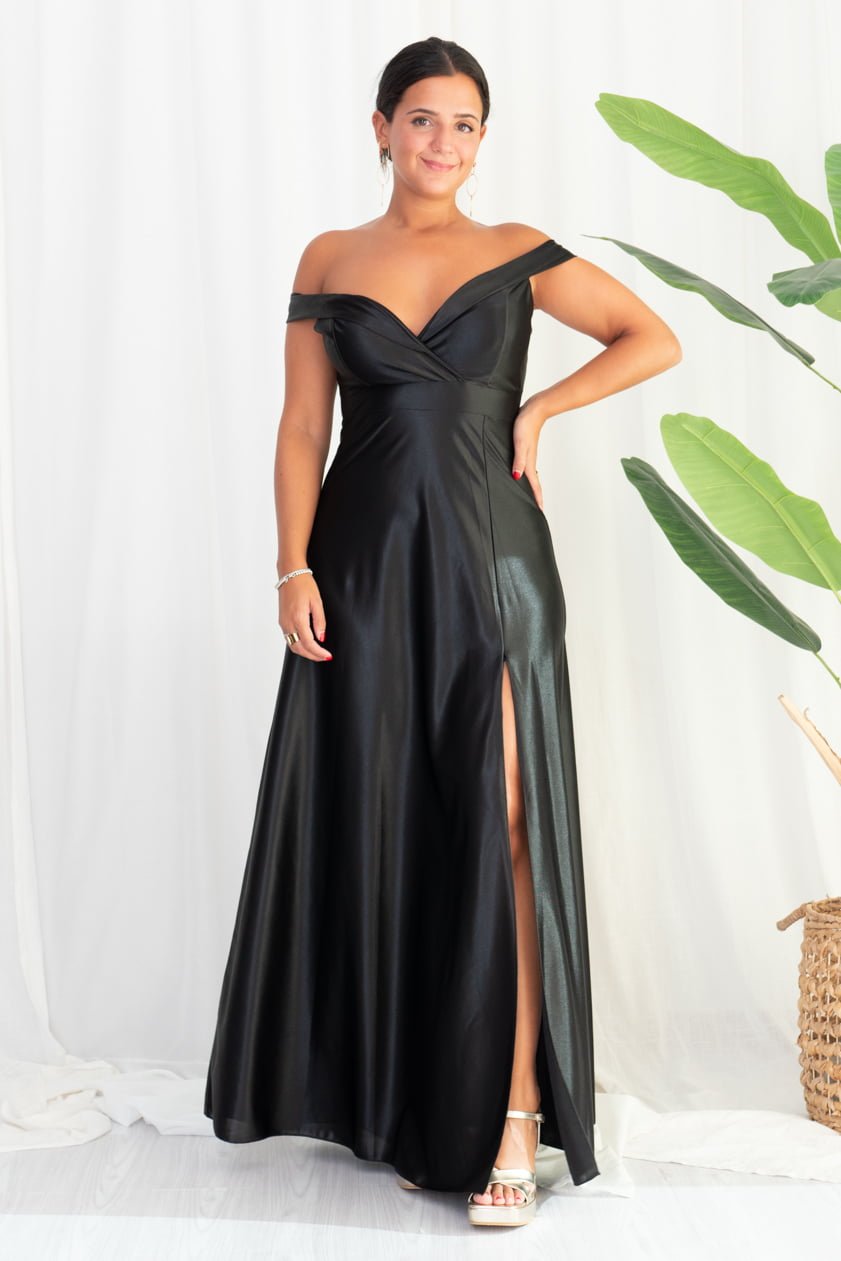 Vestido Gala Elástico Brillante