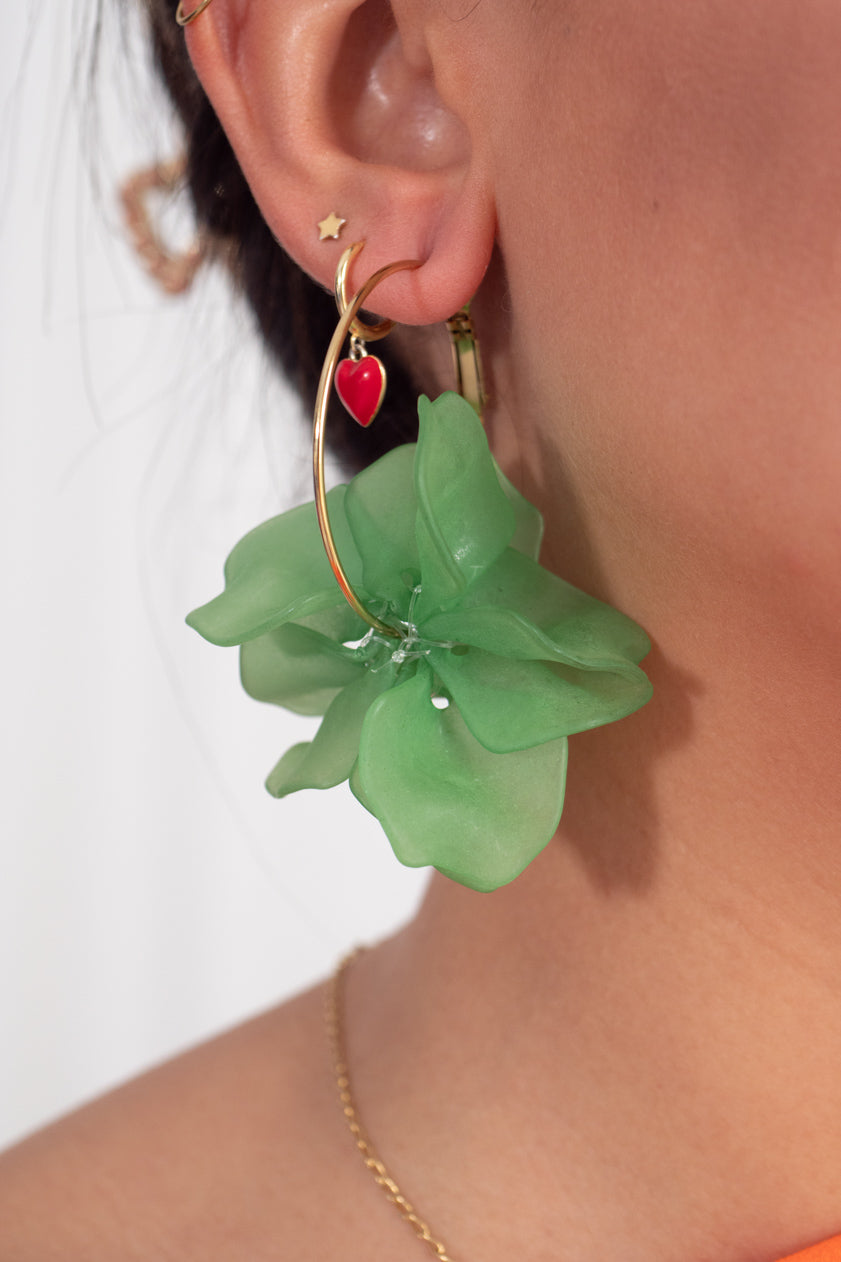 Pendientes Aro con Flor