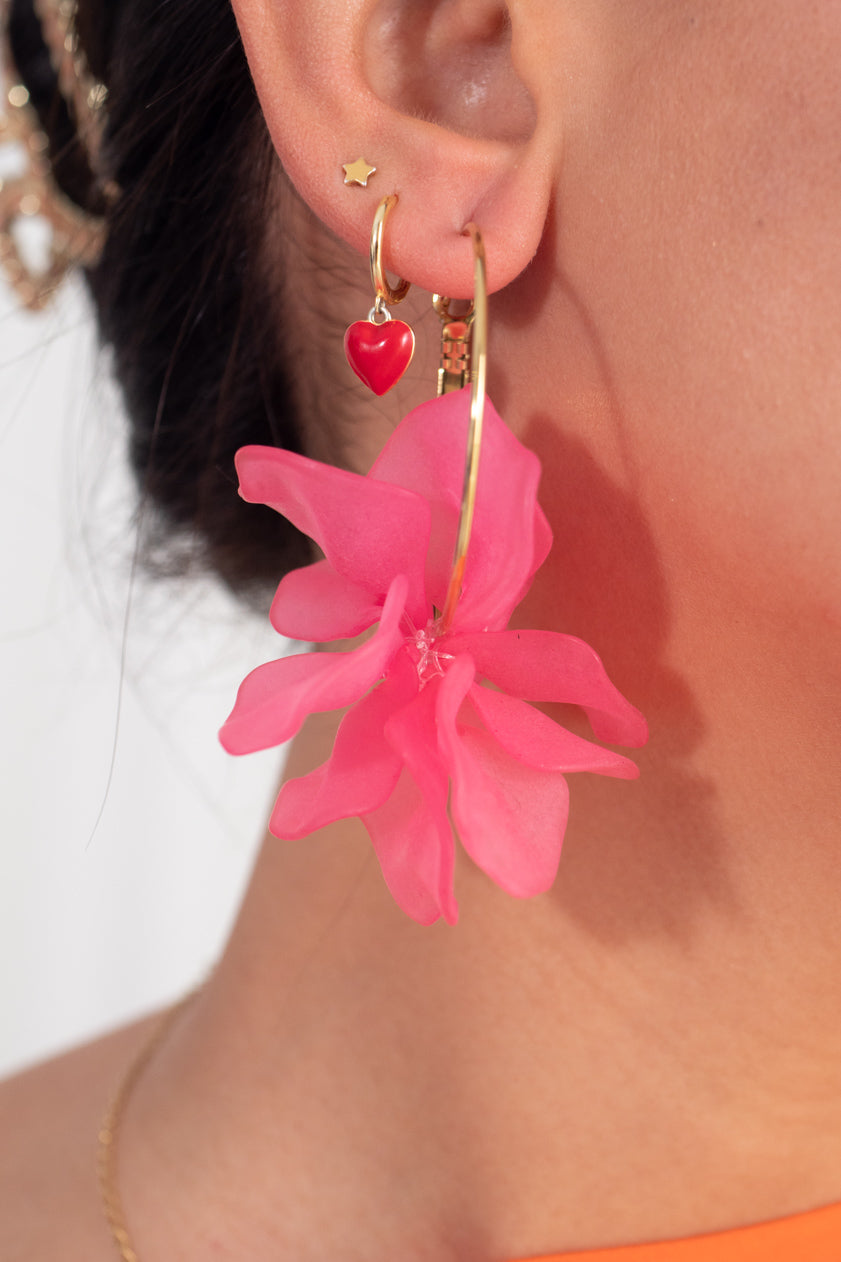 Pendientes Aro con Flor