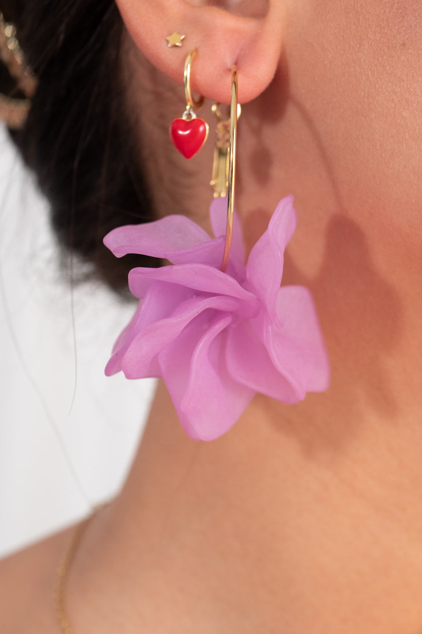Pendientes Aro con Flor