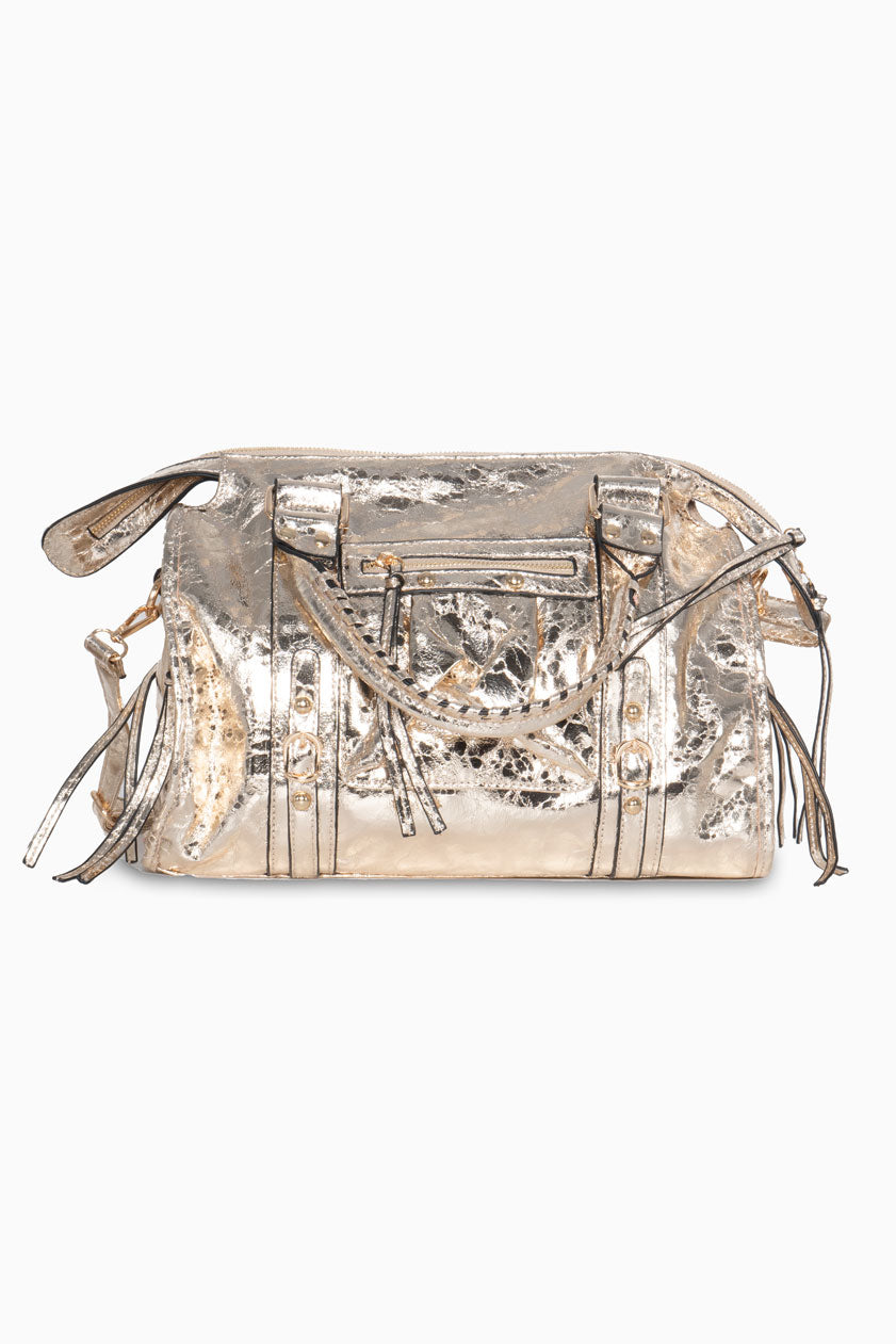 Bolso Biker Metalizado