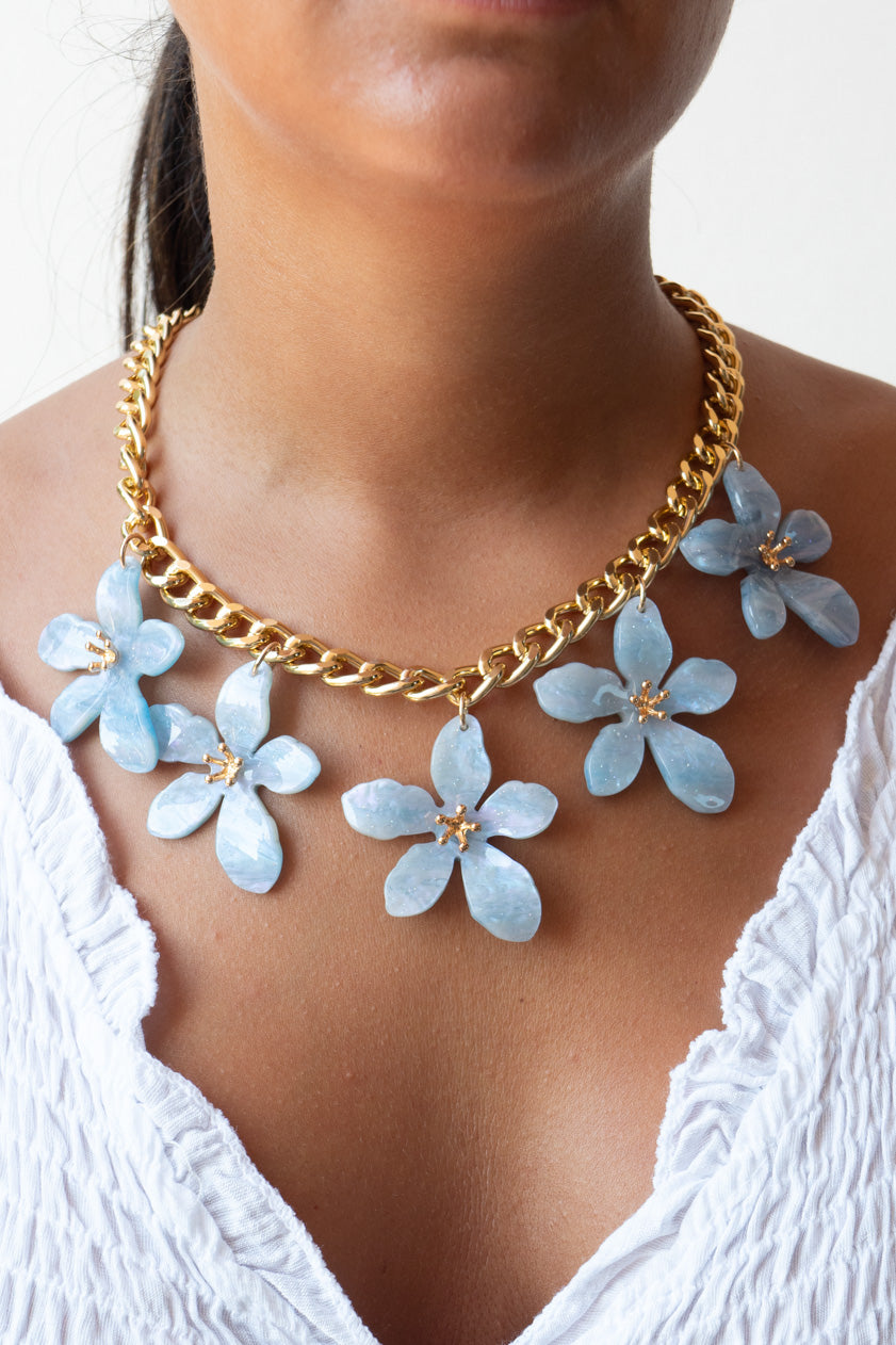 Collar Flores Cielo