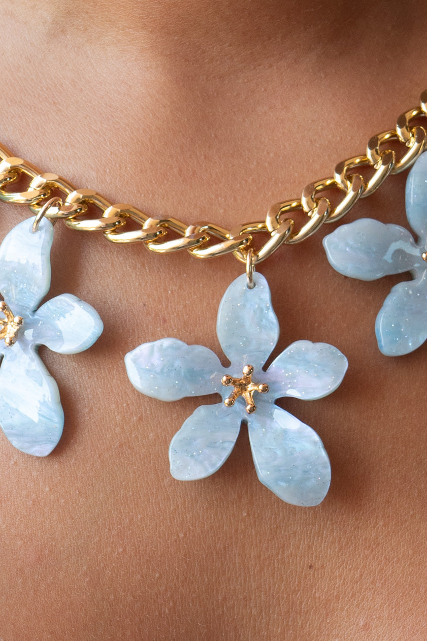 Collar Flores Cielo