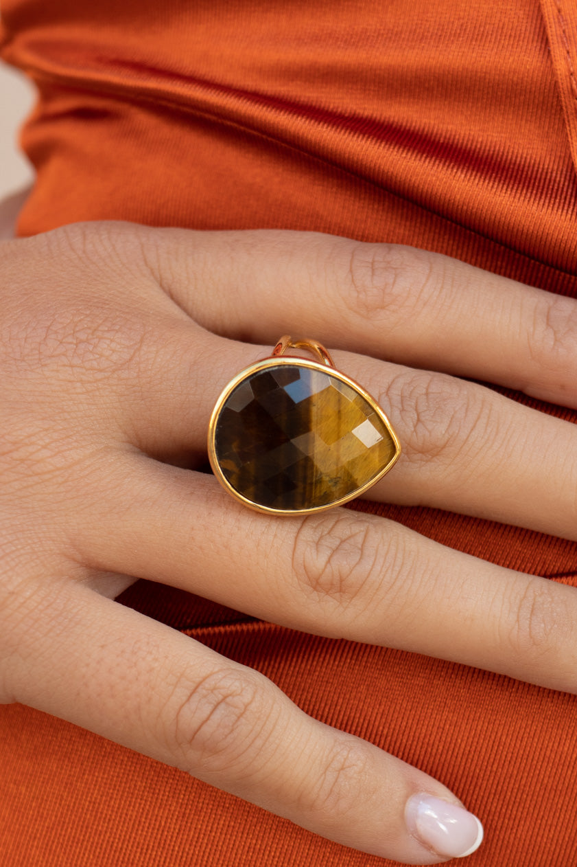 Anillo Piedra Marrón