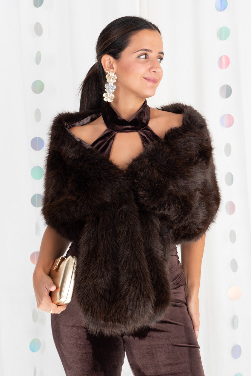 Estola de Pelo Largo Sintético