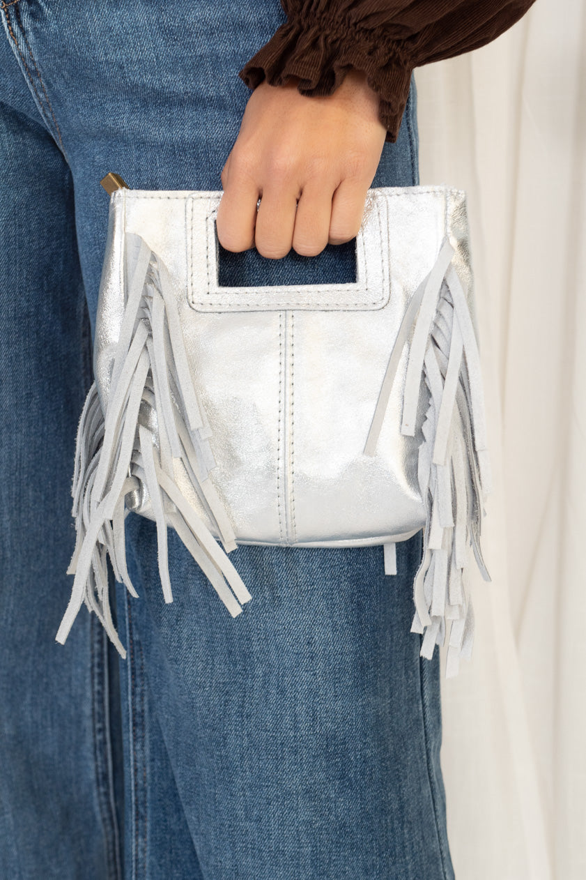 Bolso Flecos Metalizado Mini