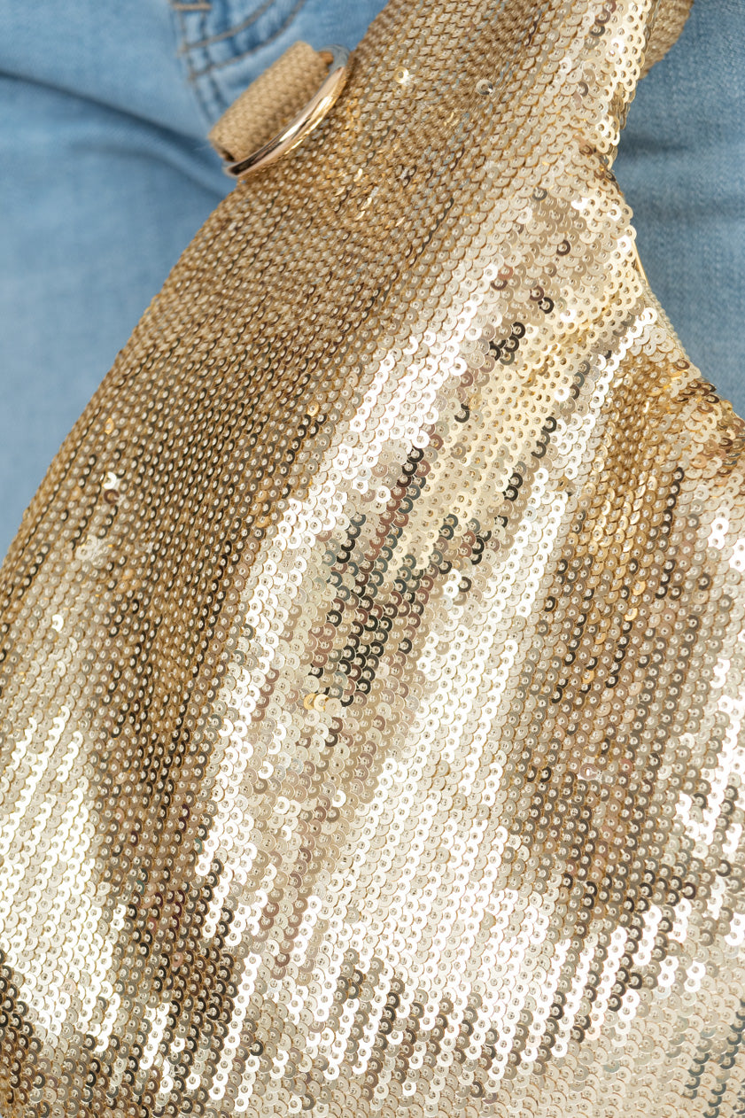 Bolso Mezzaluna Paillettes