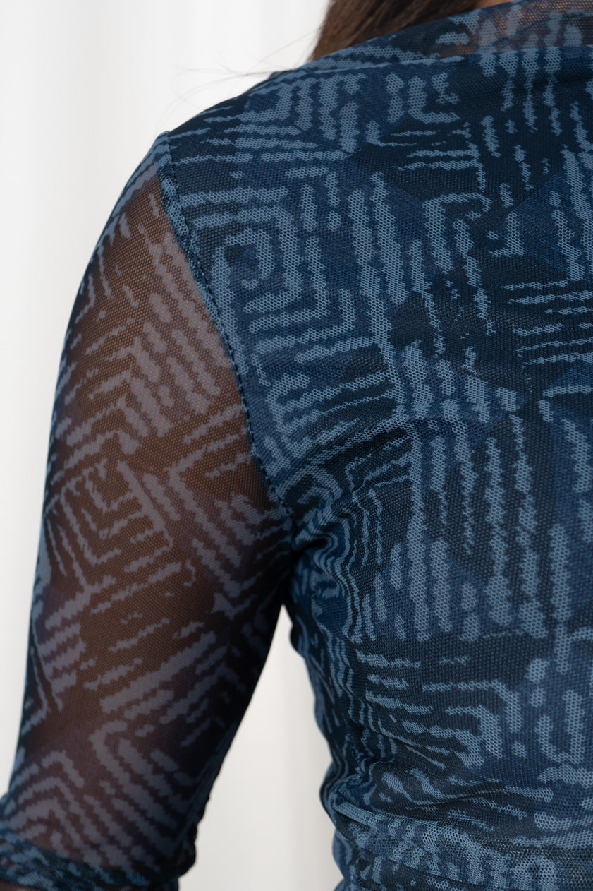 Vestido Geometrico Blue