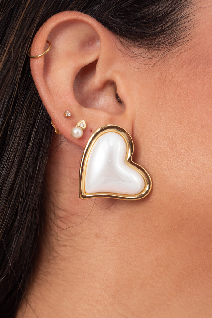 Pendientes Cuore Perlado