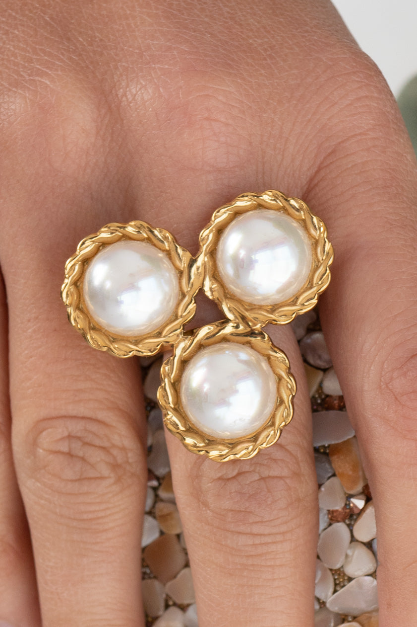 Anillo Triple Perlado