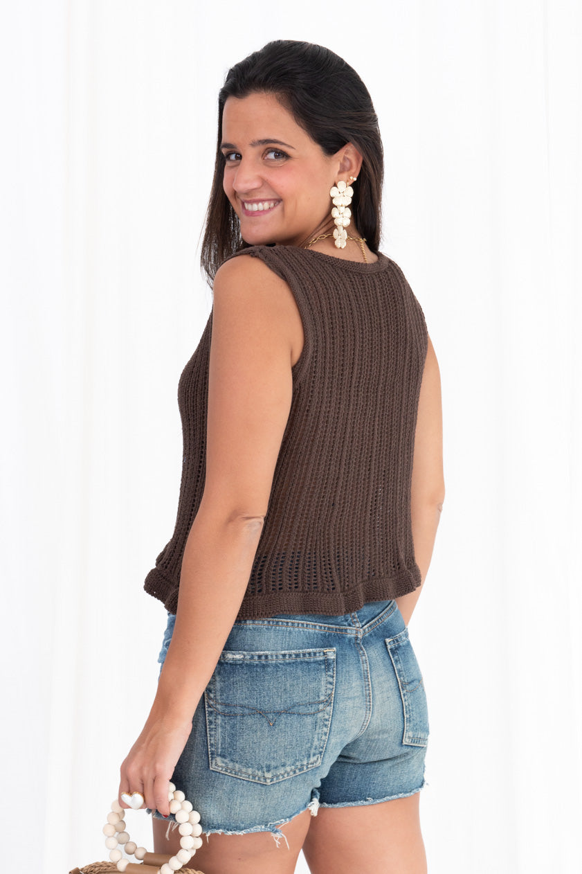 Chaleco Rizado Crochet