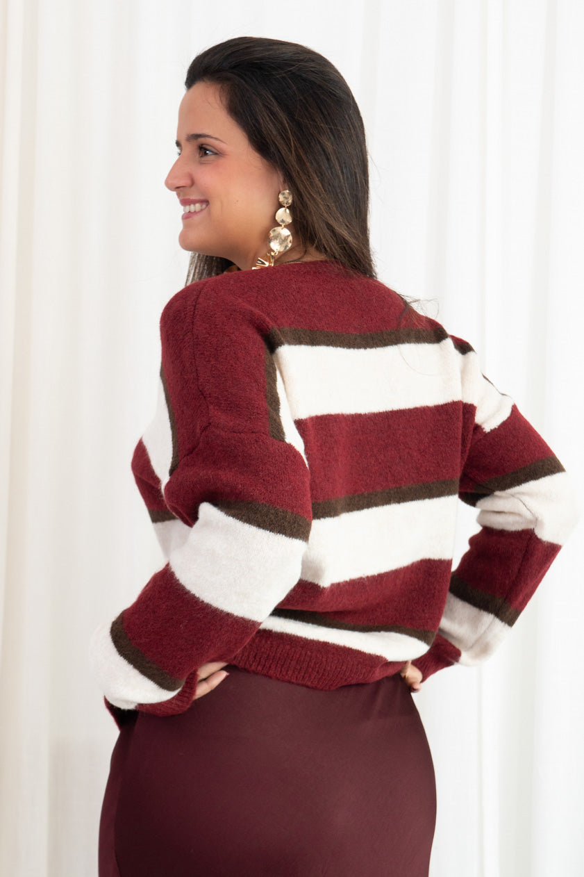 Cardigan Rayas