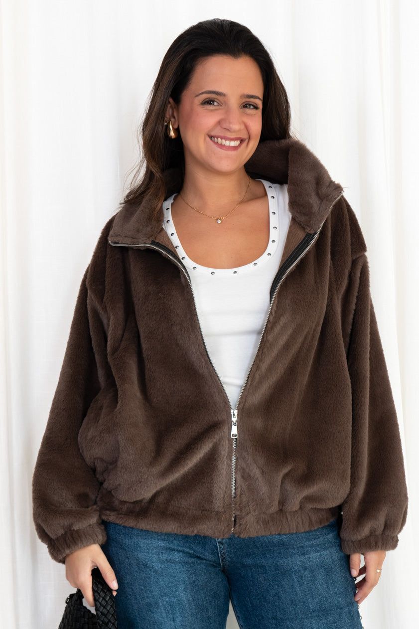 Bomber Pelo Sintético