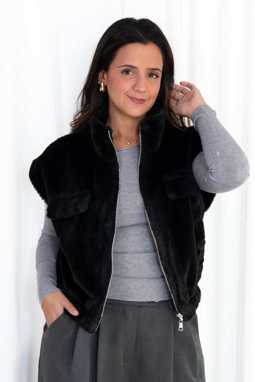 Chaleco Pelo Sintético