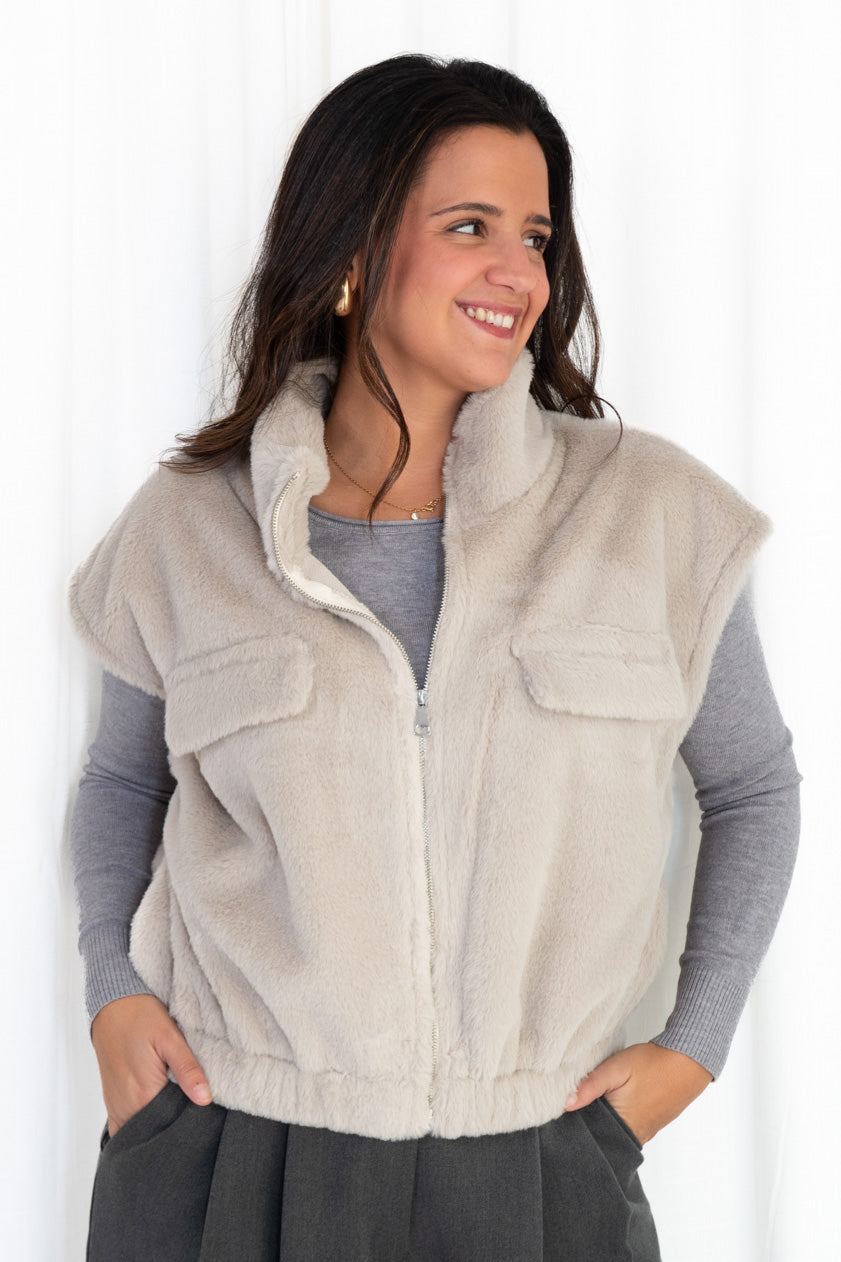 Chaleco Pelo Sintético