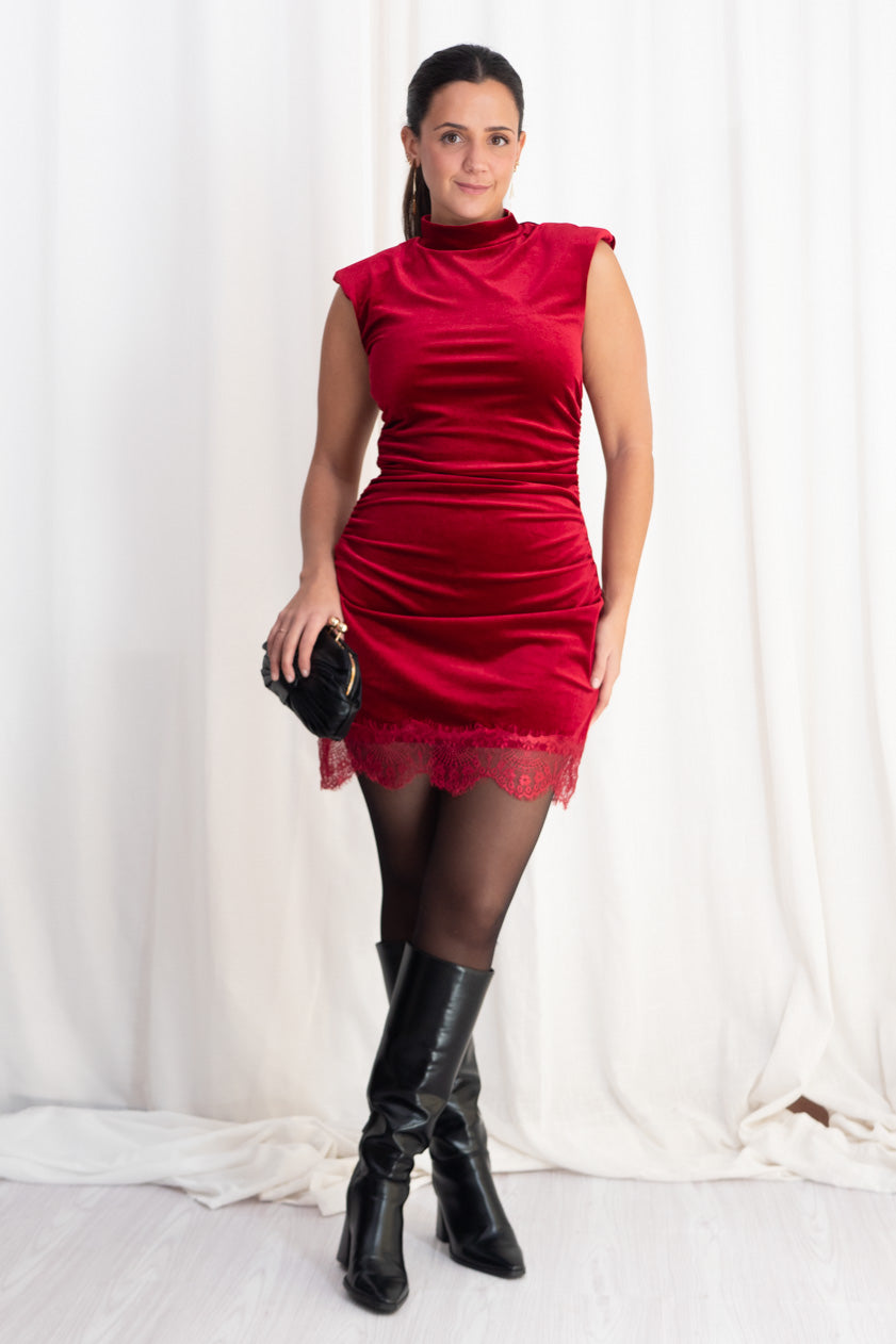 Vestido Velvet Corto Lencero
