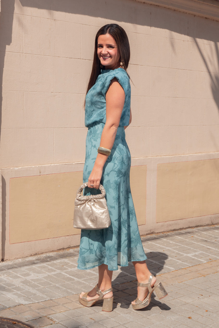 Vestido Violeta · Turquesa