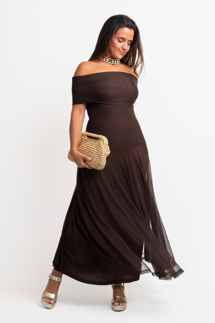 Vestido Krabi · Marrón