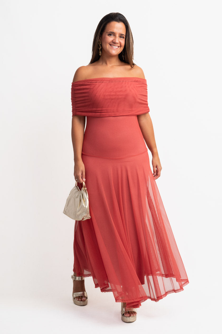 Vestido Krabi · Coral