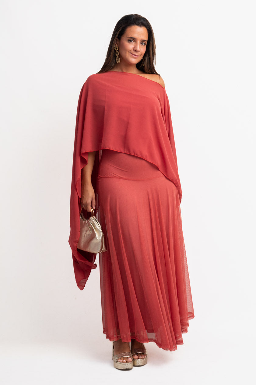 Vestido Krabi · Coral