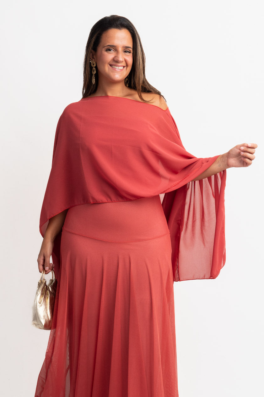 Vestido Krabi · Coral