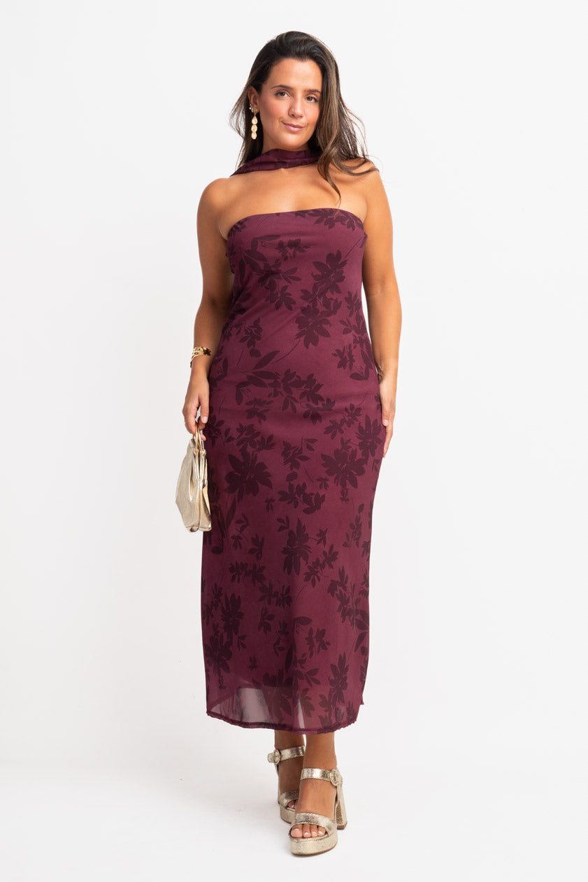Vestido Agatha · Granate