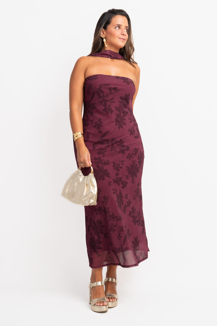 Vestido Agatha · Granate