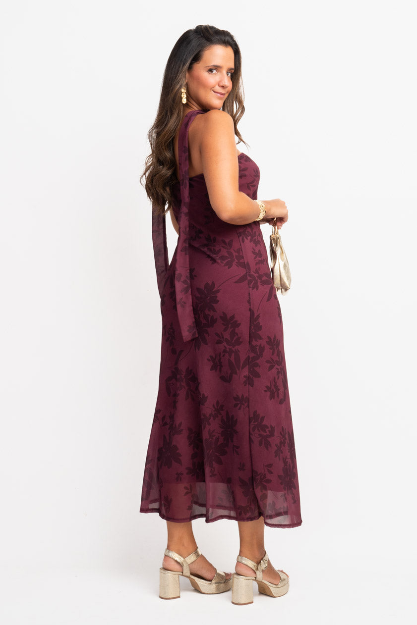 Vestido Agatha · Granate