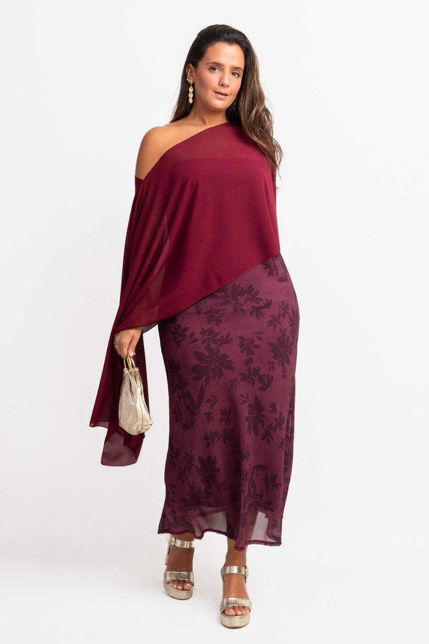Vestido Agatha · Granate