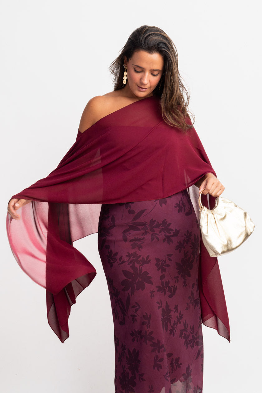 Vestido Agatha · Granate