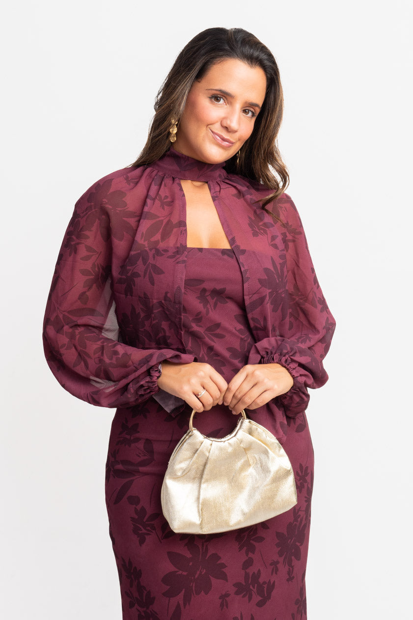 Vestido Agatha · Granate