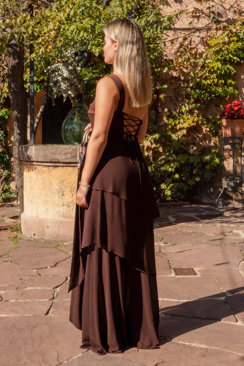 Vestido Ginebra · Marrón