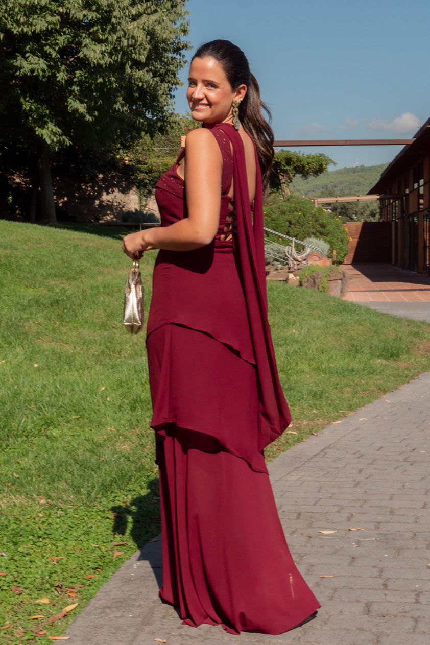 Vestido Ginebra · Granate