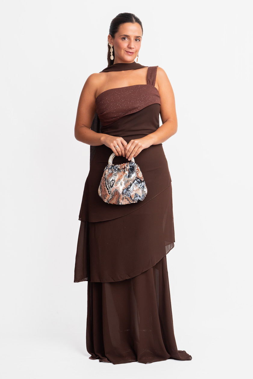 VESTIDO GINEBRA - Marrón