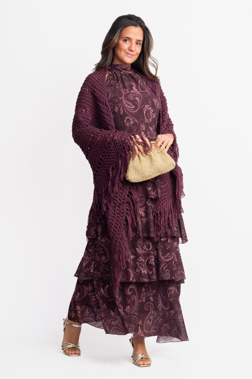 Maxi Rustic Chal - Burdeos