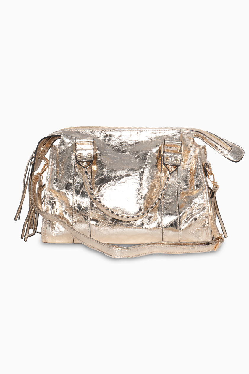 Bolso Biker Metalizado