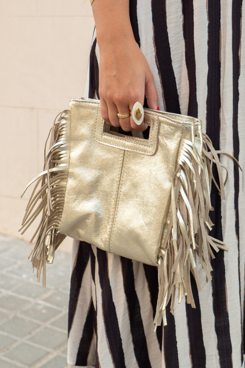 Bolso Flecos Metalizado