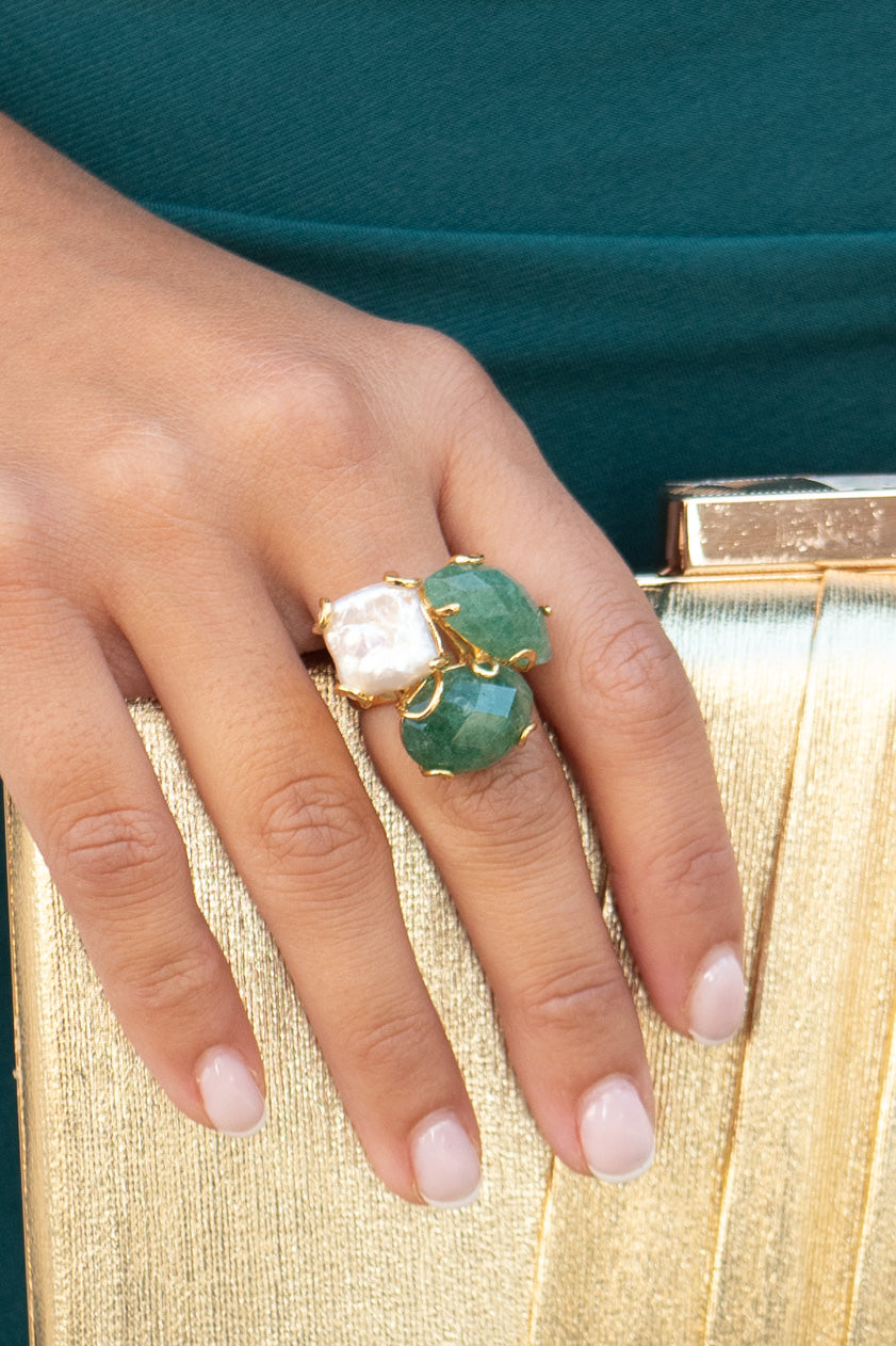 Anillo Triple Piedra