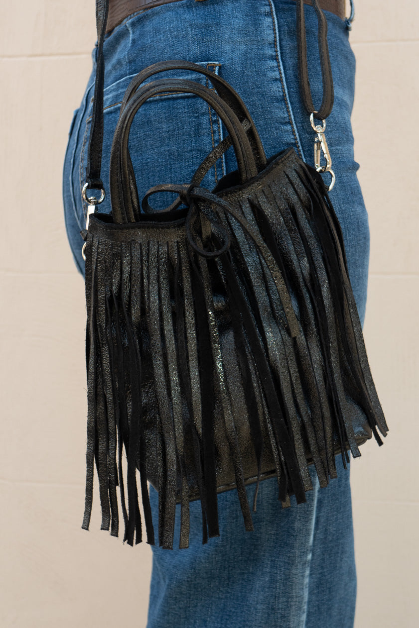 Fringed Mini Tote Bag