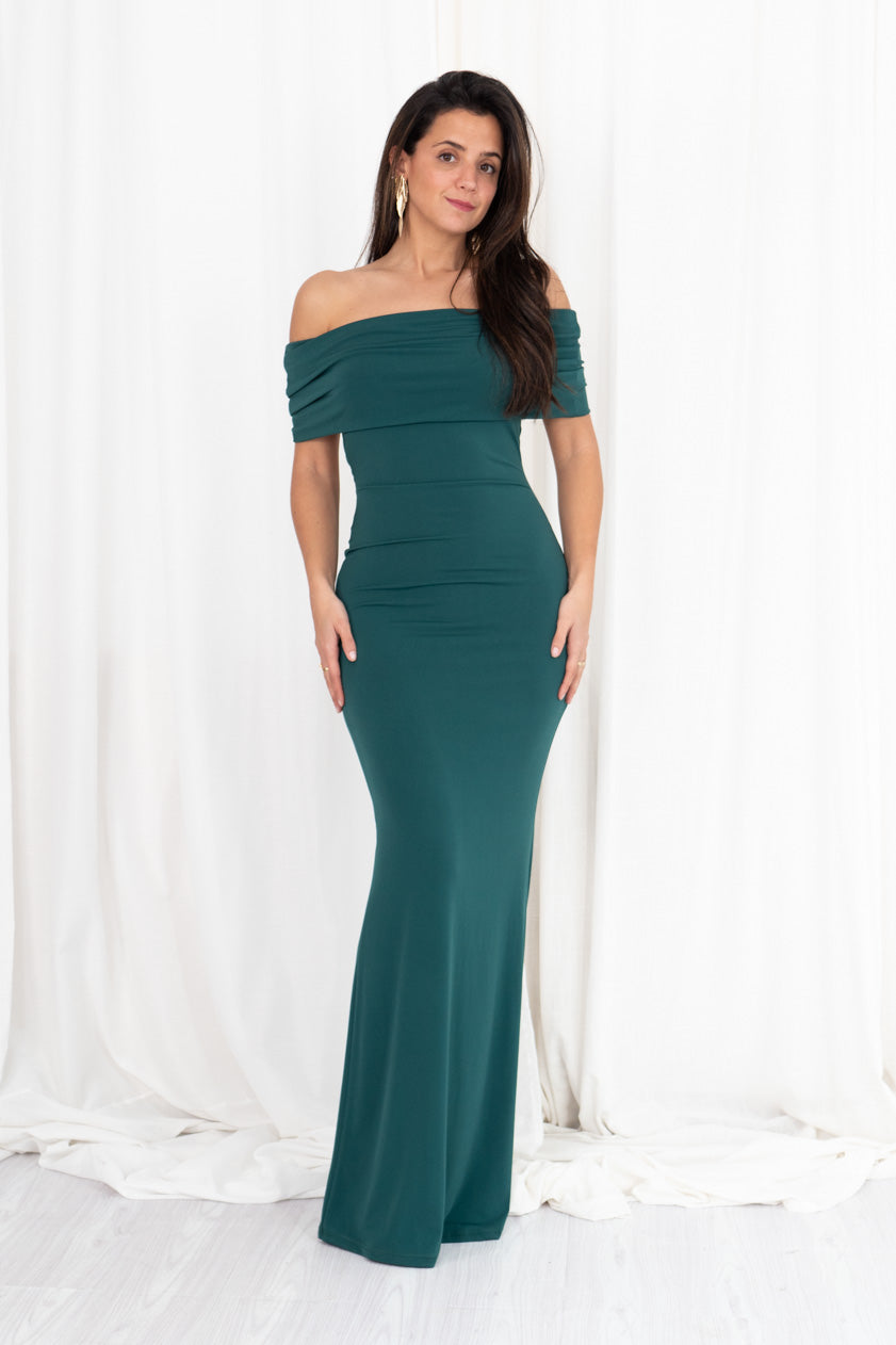 Vestido Bardot Espalda Abierta