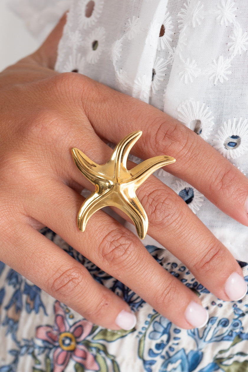 Anillo Estrella de Mar Gold