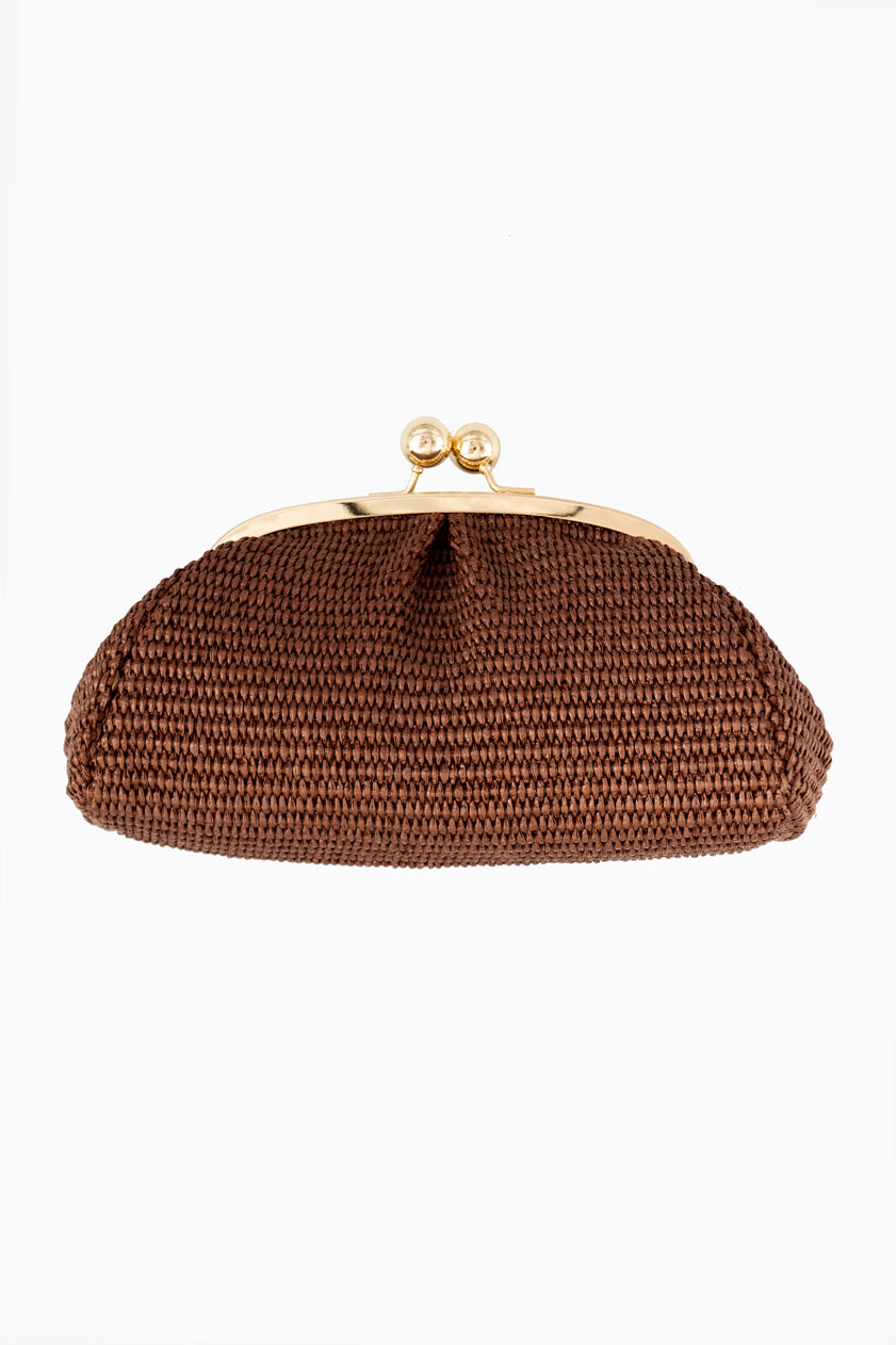 Clutch Raffia Choco