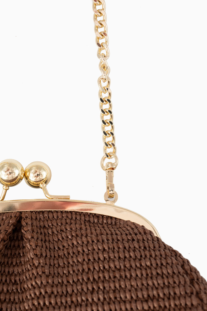 Clutch Raffia Choco