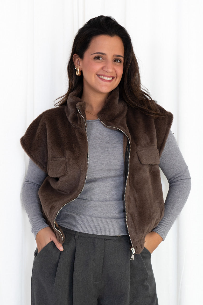 Chaleco Pelo Sintético