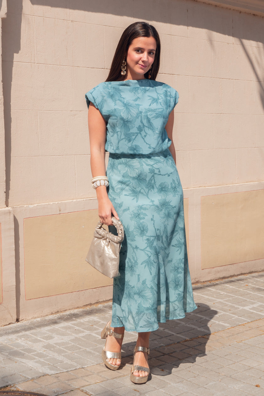Vestido Violeta · Turquesa