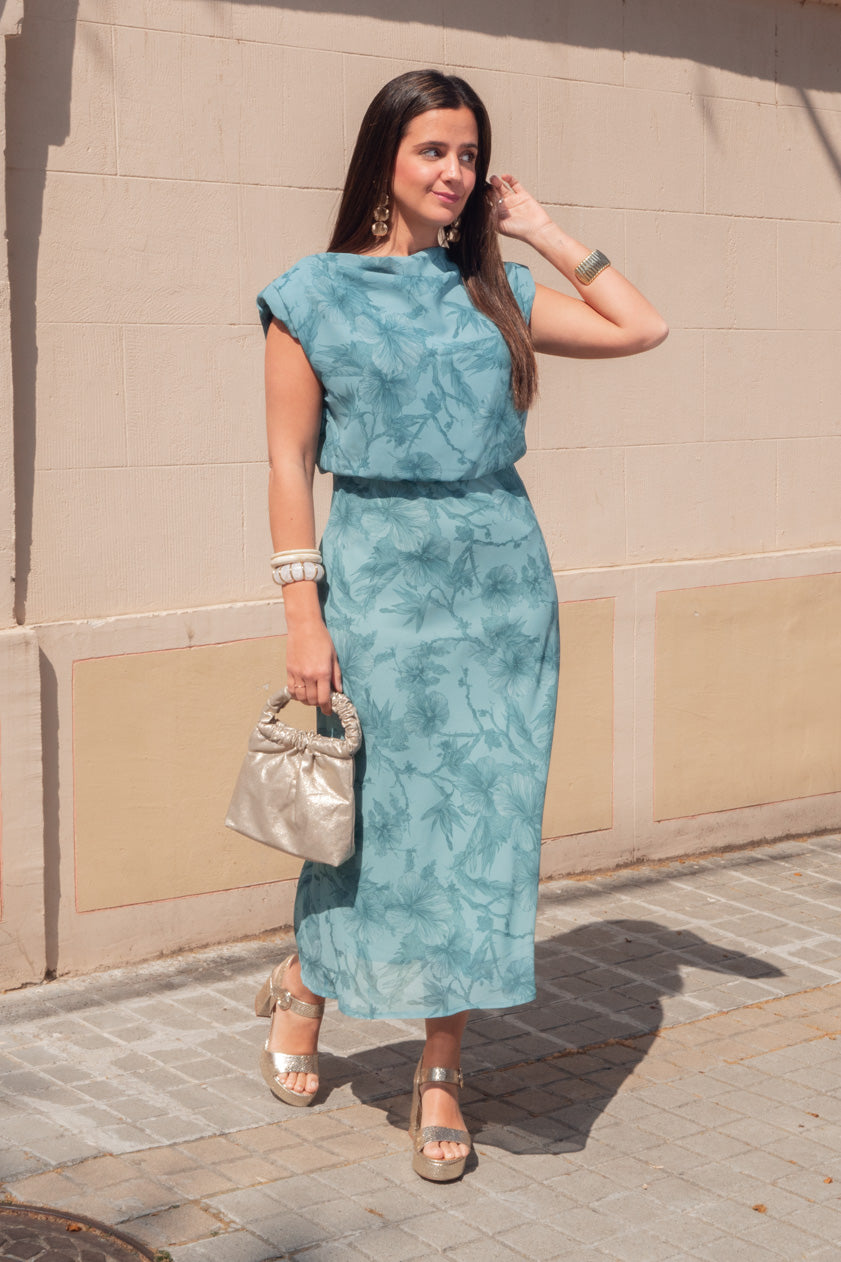 Vestido Violeta · Turquesa